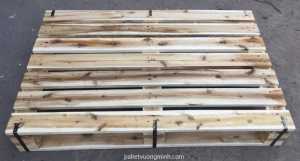 Pallet Gỗ 800x1200x140 đai góc