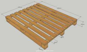 Pallet gỗ 1200x1500x150 Mẫu Đơn Giản